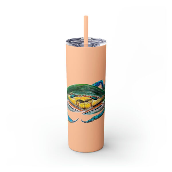 " Carolina Blue Sea Life Series”™ Skinny Tumbler with Straw, 20oz, Blue Crab Tumbler, Cup, Crab Travel Mug, Blue Crab Travel Mug, 20oz Tumbler, Crab Travel Mug, Crab Tumbler, Crab Travel Cup, Spillproof Cup, Spill Proof Travel Mug, Crab Spill Proof Cup - Image 11