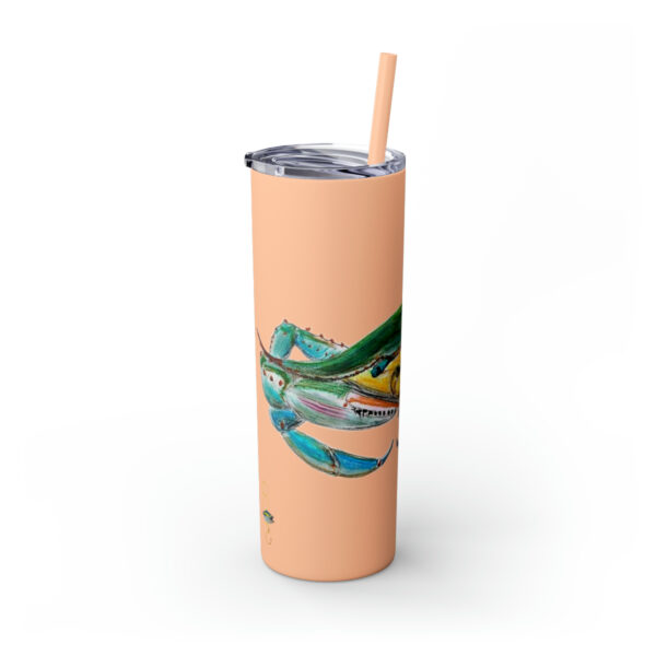 " Carolina Blue Sea Life Series”™ Skinny Tumbler with Straw, 20oz, Blue Crab Tumbler, Cup, Crab Travel Mug, Blue Crab Travel Mug, 20oz Tumbler, Crab Travel Mug, Crab Tumbler, Crab Travel Cup, Spillproof Cup, Spill Proof Travel Mug, Crab Spill Proof Cup - Image 12