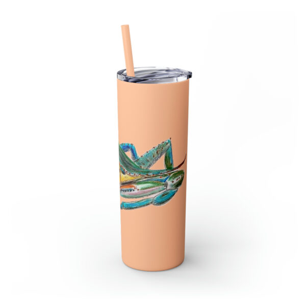 " Carolina Blue Sea Life Series”™ Skinny Tumbler with Straw, 20oz, Blue Crab Tumbler, Cup, Crab Travel Mug, Blue Crab Travel Mug, 20oz Tumbler, Crab Travel Mug, Crab Tumbler, Crab Travel Cup, Spillproof Cup, Spill Proof Travel Mug, Crab Spill Proof Cup - Image 14