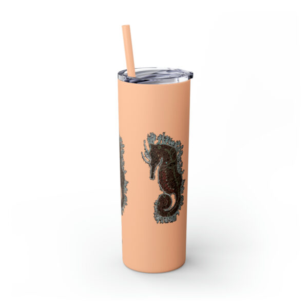 'Electric Seahorse Sea Life Series”™ Skinny Tumbler with Straw, 20oz, Seahorse Tumbler, Seahorse Cup, Seahorse Travel Mug, 20oz Travel Mug, Seahorse Tumbler, Seahorse Travel Mug, 20oz Tumbler, Seahorse Travel Cup, Spillproof Cup, Spill Proof Travel Mug, Seahorse Spill Proof Cup - Image 14