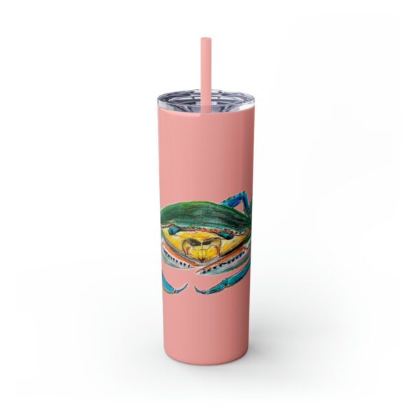 " Carolina Blue Sea Life Series”™ Skinny Tumbler with Straw, 20oz, Blue Crab Tumbler, Cup, Crab Travel Mug, Blue Crab Travel Mug, 20oz Tumbler, Crab Travel Mug, Crab Tumbler, Crab Travel Cup, Spillproof Cup, Spill Proof Travel Mug, Crab Spill Proof Cup - Image 20