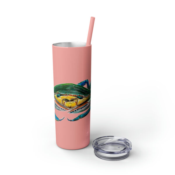 " Carolina Blue Sea Life Series”™ Skinny Tumbler with Straw, 20oz, Blue Crab Tumbler, Cup, Crab Travel Mug, Blue Crab Travel Mug, 20oz Tumbler, Crab Travel Mug, Crab Tumbler, Crab Travel Cup, Spillproof Cup, Spill Proof Travel Mug, Crab Spill Proof Cup - Image 25