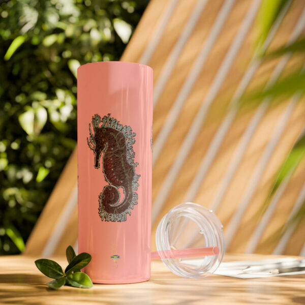 'Electric Seahorse Sea Life Series”™ Skinny Tumbler with Straw, 20oz, Seahorse Tumbler, Seahorse Cup, Seahorse Travel Mug, 20oz Travel Mug, Seahorse Tumbler, Seahorse Travel Mug, 20oz Tumbler, Seahorse Travel Cup, Spillproof Cup, Spill Proof Travel Mug, Seahorse Spill Proof Cup - Image 19