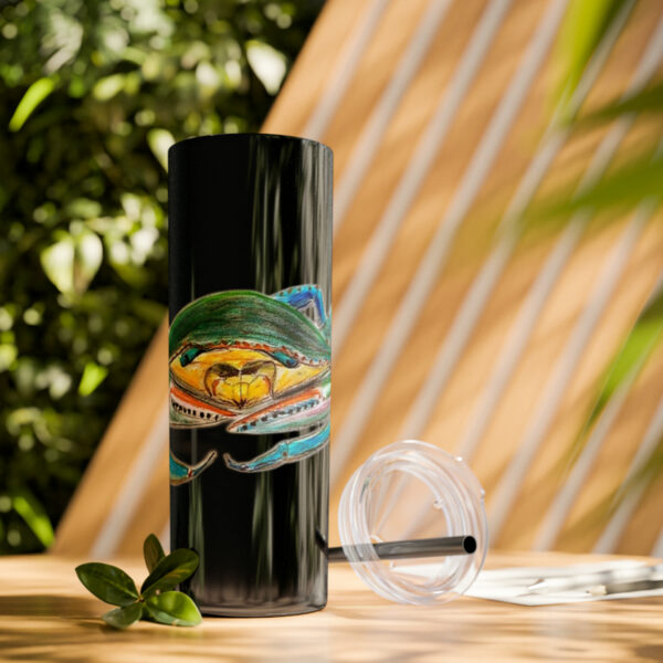 " Carolina Blue Sea Life Series”™ Skinny Tumbler with Straw, 20oz, Blue Crab Tumbler, Cup, Crab Travel Mug, Blue Crab Travel Mug, 20oz Tumbler, Crab Travel Mug, Crab Tumbler, Crab Travel Cup, Spillproof Cup, Spill Proof Travel Mug, Crab Spill Proof Cup - Image 28