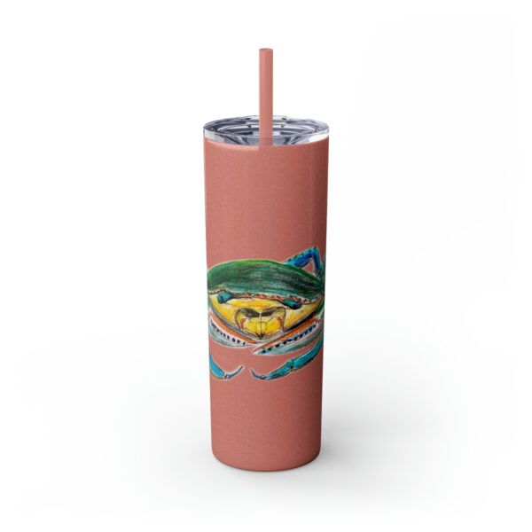 " Carolina Blue Sea Life Series”™ Skinny Tumbler with Straw, 20oz, Blue Crab Tumbler, Cup, Crab Travel Mug, Blue Crab Travel Mug, 20oz Tumbler, Crab Travel Mug, Crab Tumbler, Crab Travel Cup, Spillproof Cup, Spill Proof Travel Mug, Crab Spill Proof Cup - Image 47