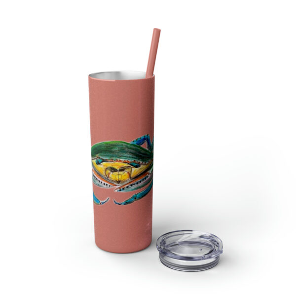 " Carolina Blue Sea Life Series”™ Skinny Tumbler with Straw, 20oz, Blue Crab Tumbler, Cup, Crab Travel Mug, Blue Crab Travel Mug, 20oz Tumbler, Crab Travel Mug, Crab Tumbler, Crab Travel Cup, Spillproof Cup, Spill Proof Travel Mug, Crab Spill Proof Cup - Image 52