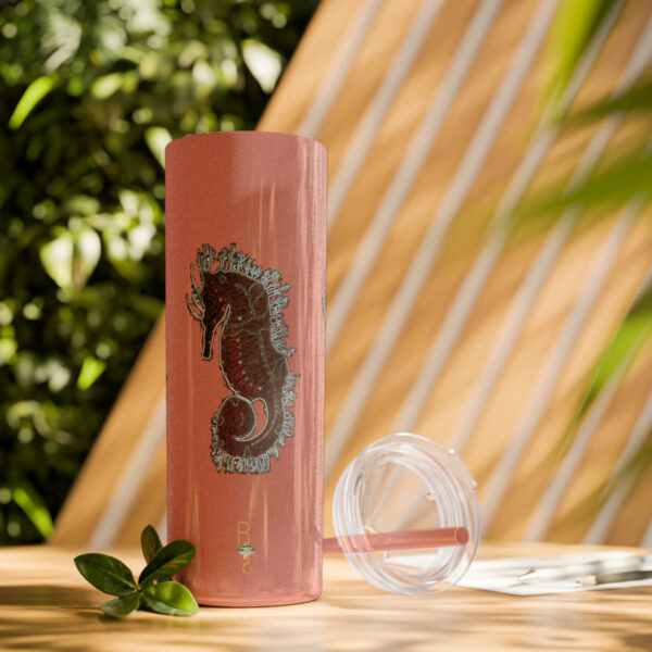 'Electric Seahorse Sea Life Series”™ Skinny Tumbler with Straw, 20oz, Seahorse Tumbler, Seahorse Cup, Seahorse Travel Mug, 20oz Travel Mug, Seahorse Tumbler, Seahorse Travel Mug, 20oz Tumbler, Seahorse Travel Cup, Spillproof Cup, Spill Proof Travel Mug, Seahorse Spill Proof Cup - Image 46