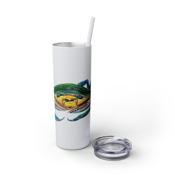 " Carolina Blue Sea Life Series”™ Skinny Tumbler with Straw, 20oz, Blue Crab Tumbler, Cup, Crab Travel Mug, Blue Crab Travel Mug, 20oz Tumbler, Crab Travel Mug, Crab Tumbler, Crab Travel Cup, Spillproof Cup, Spill Proof Travel Mug, Crab Spill Proof Cup - Image 61