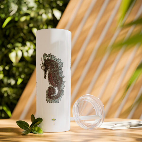 'Electric Seahorse Sea Life Series”™ Skinny Tumbler with Straw, 20oz, Seahorse Tumbler, Seahorse Cup, Seahorse Travel Mug, 20oz Travel Mug, Seahorse Tumbler, Seahorse Travel Mug, 20oz Tumbler, Seahorse Travel Cup, Spillproof Cup, Spill Proof Travel Mug, Seahorse Spill Proof Cup - Image 55