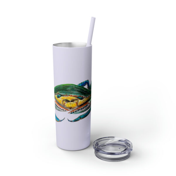 " Carolina Blue Sea Life Series”™ Skinny Tumbler with Straw, 20oz, Blue Crab Tumbler, Cup, Crab Travel Mug, Blue Crab Travel Mug, 20oz Tumbler, Crab Travel Mug, Crab Tumbler, Crab Travel Cup, Spillproof Cup, Spill Proof Travel Mug, Crab Spill Proof Cup - Image 70