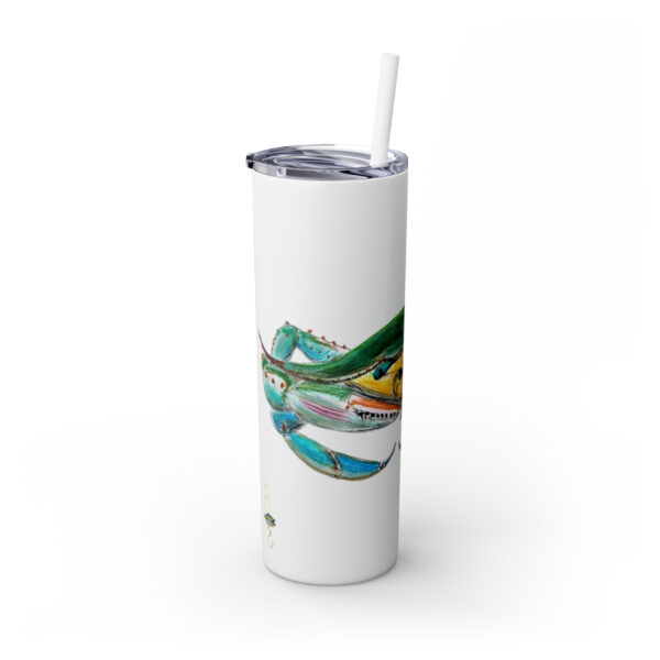 " Carolina Blue Sea Life Series”™ Skinny Tumbler with Straw, 20oz, Blue Crab Tumbler, Cup, Crab Travel Mug, Blue Crab Travel Mug, 20oz Tumbler, Crab Travel Mug, Crab Tumbler, Crab Travel Cup, Spillproof Cup, Spill Proof Travel Mug, Crab Spill Proof Cup - Image 75