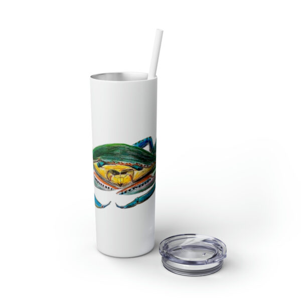 " Carolina Blue Sea Life Series”™ Skinny Tumbler with Straw, 20oz, Blue Crab Tumbler, Cup, Crab Travel Mug, Blue Crab Travel Mug, 20oz Tumbler, Crab Travel Mug, Crab Tumbler, Crab Travel Cup, Spillproof Cup, Spill Proof Travel Mug, Crab Spill Proof Cup - Image 79