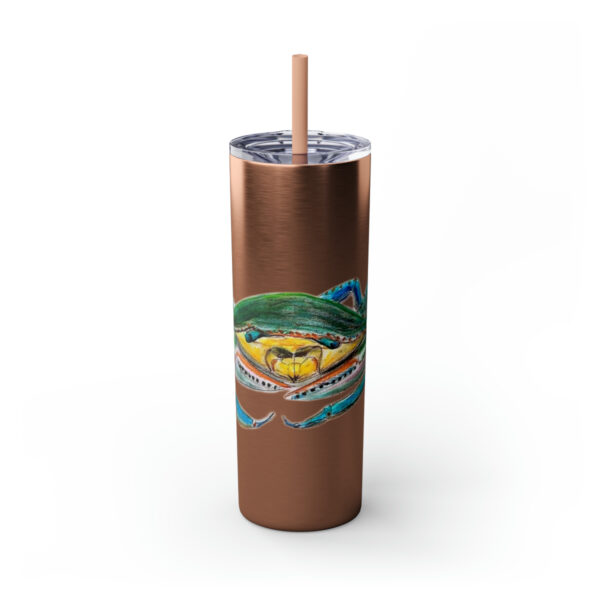 " Carolina Blue Sea Life Series”™ Skinny Tumbler with Straw, 20oz, Blue Crab Tumbler, Cup, Crab Travel Mug, Blue Crab Travel Mug, 20oz Tumbler, Crab Travel Mug, Crab Tumbler, Crab Travel Cup, Spillproof Cup, Spill Proof Travel Mug, Crab Spill Proof Cup - Image 83