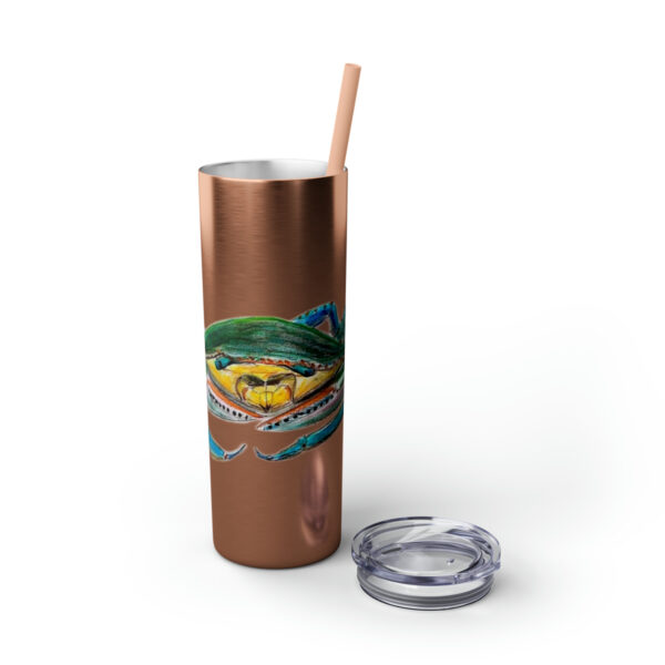 " Carolina Blue Sea Life Series”™ Skinny Tumbler with Straw, 20oz, Blue Crab Tumbler, Cup, Crab Travel Mug, Blue Crab Travel Mug, 20oz Tumbler, Crab Travel Mug, Crab Tumbler, Crab Travel Cup, Spillproof Cup, Spill Proof Travel Mug, Crab Spill Proof Cup - Image 88