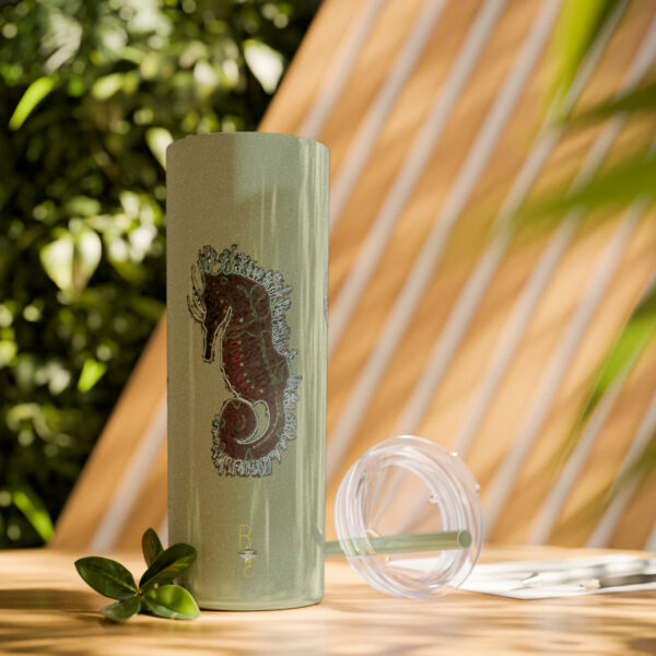 'Electric Seahorse Sea Life Series”™ Skinny Tumbler with Straw, 20oz, Seahorse Tumbler, Seahorse Cup, Seahorse Travel Mug, 20oz Travel Mug, Seahorse Tumbler, Seahorse Travel Mug, 20oz Tumbler, Seahorse Travel Cup, Spillproof Cup, Spill Proof Travel Mug, Seahorse Spill Proof Cup - Image 91