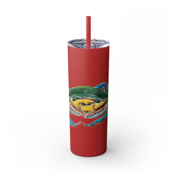 " Carolina Blue Sea Life Series”™ Skinny Tumbler with Straw, 20oz, Blue Crab Tumbler, Cup, Crab Travel Mug, Blue Crab Travel Mug, 20oz Tumbler, Crab Travel Mug, Crab Tumbler, Crab Travel Cup, Spillproof Cup, Spill Proof Travel Mug, Crab Spill Proof Cup - Image 101