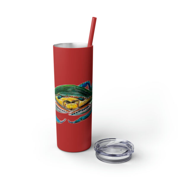 " Carolina Blue Sea Life Series”™ Skinny Tumbler with Straw, 20oz, Blue Crab Tumbler, Cup, Crab Travel Mug, Blue Crab Travel Mug, 20oz Tumbler, Crab Travel Mug, Crab Tumbler, Crab Travel Cup, Spillproof Cup, Spill Proof Travel Mug, Crab Spill Proof Cup - Image 106