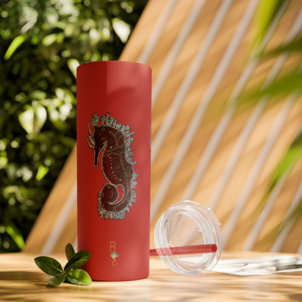 'Electric Seahorse Sea Life Series”™ Skinny Tumbler with Straw, 20oz, Seahorse Tumbler, Seahorse Cup, Seahorse Travel Mug, 20oz Travel Mug, Seahorse Tumbler, Seahorse Travel Mug, 20oz Tumbler, Seahorse Travel Cup, Spillproof Cup, Spill Proof Travel Mug, Seahorse Spill Proof Cup - Image 100