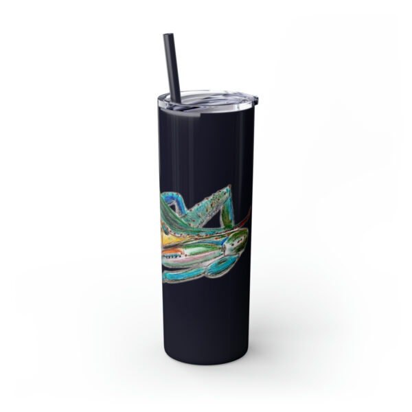 " Carolina Blue Sea Life Series”™ Skinny Tumbler with Straw, 20oz, Blue Crab Tumbler, Cup, Crab Travel Mug, Blue Crab Travel Mug, 20oz Tumbler, Crab Travel Mug, Crab Tumbler, Crab Travel Cup, Spillproof Cup, Spill Proof Travel Mug, Crab Spill Proof Cup - Image 5