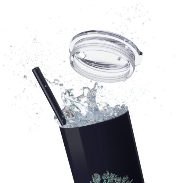 'Electric Seahorse Sea Life Series”™ Skinny Tumbler with Straw, 20oz, Seahorse Tumbler, Seahorse Cup, Seahorse Travel Mug, 20oz Travel Mug, Seahorse Tumbler, Seahorse Travel Mug, 20oz Tumbler, Seahorse Travel Cup, Spillproof Cup, Spill Proof Travel Mug, Seahorse Spill Proof Cup - Image 9