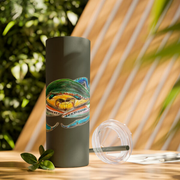 " Carolina Blue Sea Life Series”™ Skinny Tumbler with Straw, 20oz, Blue Crab Tumbler, Cup, Crab Travel Mug, Blue Crab Travel Mug, 20oz Tumbler, Crab Travel Mug, Crab Tumbler, Crab Travel Cup, Spillproof Cup, Spill Proof Travel Mug, Crab Spill Proof Cup - Image 118