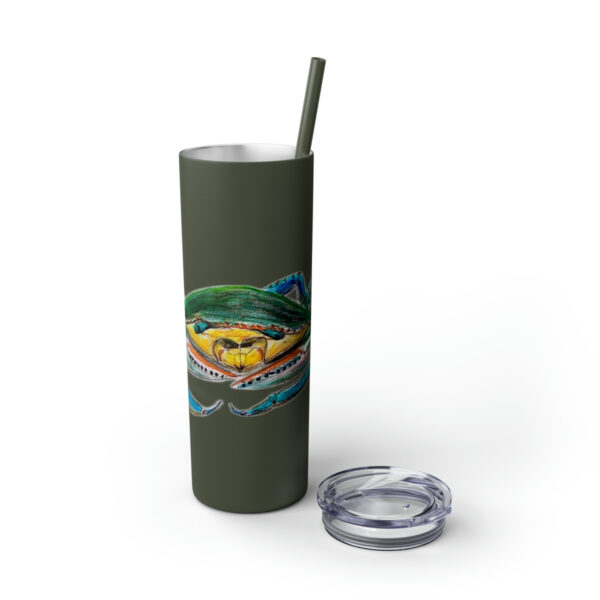 " Carolina Blue Sea Life Series”™ Skinny Tumbler with Straw, 20oz, Blue Crab Tumbler, Cup, Crab Travel Mug, Blue Crab Travel Mug, 20oz Tumbler, Crab Travel Mug, Crab Tumbler, Crab Travel Cup, Spillproof Cup, Spill Proof Travel Mug, Crab Spill Proof Cup - Image 124