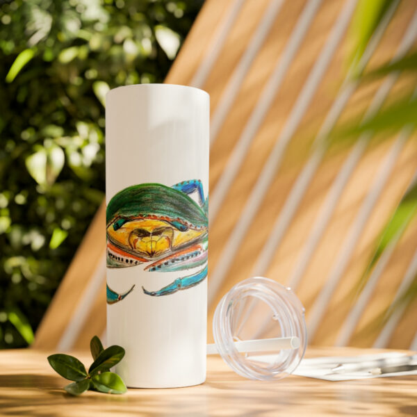 " Carolina Blue Sea Life Series”™ Skinny Tumbler with Straw, 20oz, Blue Crab Tumbler, Cup, Crab Travel Mug, Blue Crab Travel Mug, 20oz Tumbler, Crab Travel Mug, Crab Tumbler, Crab Travel Cup, Spillproof Cup, Spill Proof Travel Mug, Crab Spill Proof Cup - Image 127