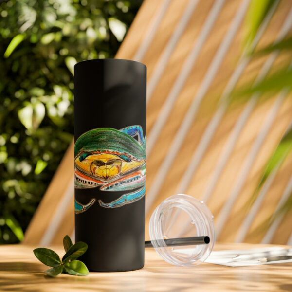 " Carolina Blue Sea Life Series”™ Skinny Tumbler with Straw, 20oz, Blue Crab Tumbler, Cup, Crab Travel Mug, Blue Crab Travel Mug, 20oz Tumbler, Crab Travel Mug, Crab Tumbler, Crab Travel Cup, Spillproof Cup, Spill Proof Travel Mug, Crab Spill Proof Cup - Image 136