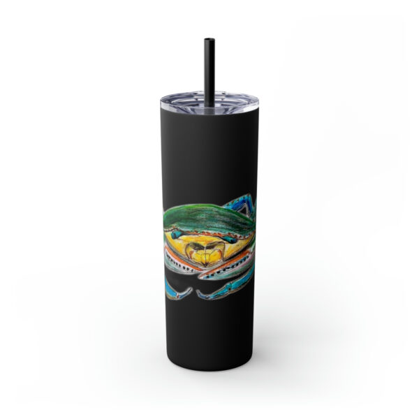 " Carolina Blue Sea Life Series”™ Skinny Tumbler with Straw, 20oz, Blue Crab Tumbler, Cup, Crab Travel Mug, Blue Crab Travel Mug, 20oz Tumbler, Crab Travel Mug, Crab Tumbler, Crab Travel Cup, Spillproof Cup, Spill Proof Travel Mug, Crab Spill Proof Cup - Image 137