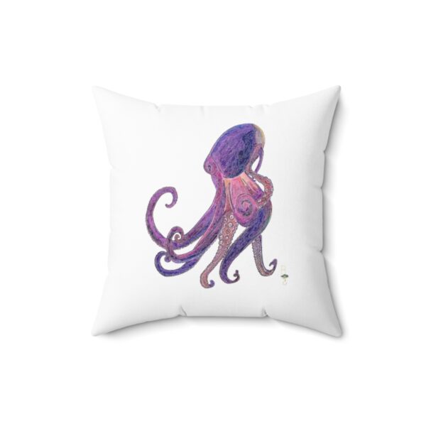 "Octopus" "Sea Life Series  Square Pillow, Octopus throw pillow, Octopus pillow, Couch pillows, Fun octopus Pillow, Octopus couch pillow, decorative pillow, Octopus decorative pillow, Ocean theme pillow - Image 7