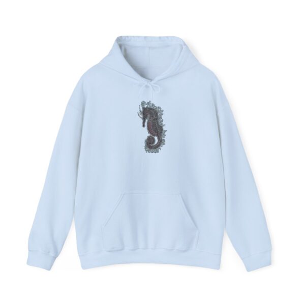 "Electric Seahorse Sea Life Series"™; R G Concepts Unisex Heavy Blend™ Hooded Sweatshirt, Seahorse Hooded Sweatshirt, Beach Sweatshirt, Women's Sweatshirt, Grandmother's sweatshirt, Mother's gift, Grandmother's gift, Fish Sweatshirt, Fishing Sweatshirt, Men's Hoodie Sweatshirt, Men's Saltwater Hooded Sweatshirt, Guy's Hooded Sweatshirt, Guy's Seahorse Hooded Sweatshirt, Ocean Hoodie Sweatshirt, Ladies sweatshirt, colorful sweatshirt, Seahorse, Fishing Girl Hoodie, Seahorse Cowgirl - Image 2