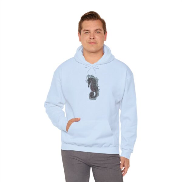 "Electric Seahorse Sea Life Series"™; R G Concepts Unisex Heavy Blend™ Hooded Sweatshirt, Seahorse Hooded Sweatshirt, Beach Sweatshirt, Women's Sweatshirt, Grandmother's sweatshirt, Mother's gift, Grandmother's gift, Fish Sweatshirt, Fishing Sweatshirt, Men's Hoodie Sweatshirt, Men's Saltwater Hooded Sweatshirt, Guy's Hooded Sweatshirt, Guy's Seahorse Hooded Sweatshirt, Ocean Hoodie Sweatshirt, Ladies sweatshirt, colorful sweatshirt, Seahorse, Fishing Girl Hoodie, Seahorse Cowgirl - Image 9