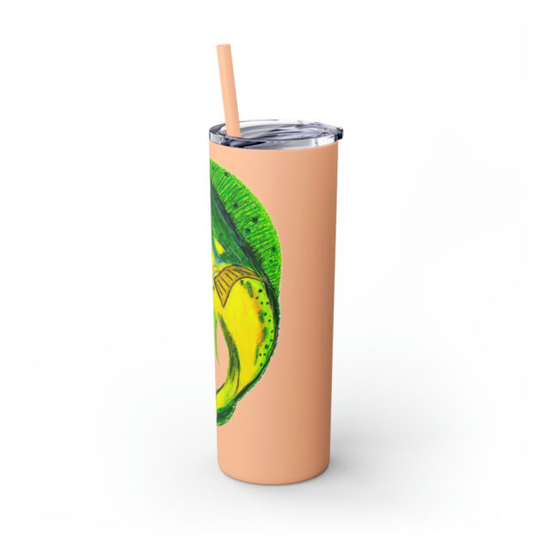 "Dorado Sea Life Series”™ Skinny Tumbler with Straw, 20oz, Tumbler, Cup, Travel Mug, Yellowfin Travel Mug, Dorado Tumbler, Dorado Travel Mug, Mahi Mahi Tumbler, Dolphin Travel Cup, Dorado Spillproof Cup, Mahi Mahi Spill Proof Travel Mug, Dorado Spill Proof Cup - Image 14