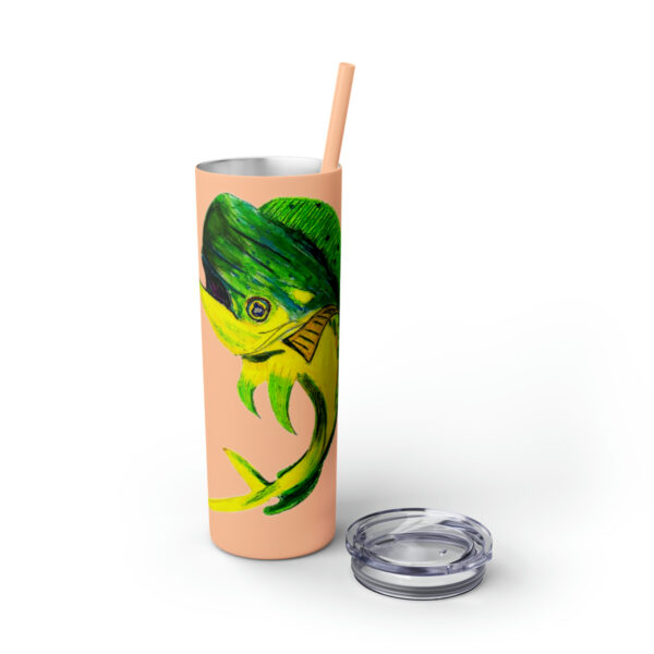 "Dorado Sea Life Series”™ Skinny Tumbler with Straw, 20oz, Tumbler, Cup, Travel Mug, Yellowfin Travel Mug, Dorado Tumbler, Dorado Travel Mug, Mahi Mahi Tumbler, Dolphin Travel Cup, Dorado Spillproof Cup, Mahi Mahi Spill Proof Travel Mug, Dorado Spill Proof Cup - Image 16