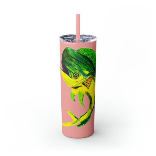 "Dorado Sea Life Series”™ Skinny Tumbler with Straw, 20oz, Tumbler, Cup, Travel Mug, Yellowfin Travel Mug, Dorado Tumbler, Dorado Travel Mug, Mahi Mahi Tumbler, Dolphin Travel Cup, Dorado Spillproof Cup, Mahi Mahi Spill Proof Travel Mug, Dorado Spill Proof Cup - Image 20