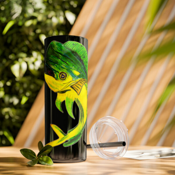 "Dorado Sea Life Series”™ Skinny Tumbler with Straw, 20oz, Tumbler, Cup, Travel Mug, Yellowfin Travel Mug, Dorado Tumbler, Dorado Travel Mug, Mahi Mahi Tumbler, Dolphin Travel Cup, Dorado Spillproof Cup, Mahi Mahi Spill Proof Travel Mug, Dorado Spill Proof Cup - Image 28