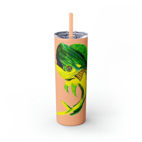 "Dorado Sea Life Series”™ Skinny Tumbler with Straw, 20oz, Tumbler, Cup, Travel Mug, Yellowfin Travel Mug, Dorado Tumbler, Dorado Travel Mug, Mahi Mahi Tumbler, Dolphin Travel Cup, Dorado Spillproof Cup, Mahi Mahi Spill Proof Travel Mug, Dorado Spill Proof Cup - Image 38