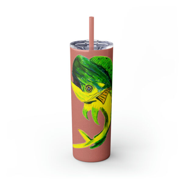 "Dorado Sea Life Series”™ Skinny Tumbler with Straw, 20oz, Tumbler, Cup, Travel Mug, Yellowfin Travel Mug, Dorado Tumbler, Dorado Travel Mug, Mahi Mahi Tumbler, Dolphin Travel Cup, Dorado Spillproof Cup, Mahi Mahi Spill Proof Travel Mug, Dorado Spill Proof Cup - Image 47