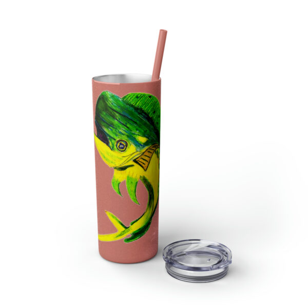 "Dorado Sea Life Series”™ Skinny Tumbler with Straw, 20oz, Tumbler, Cup, Travel Mug, Yellowfin Travel Mug, Dorado Tumbler, Dorado Travel Mug, Mahi Mahi Tumbler, Dolphin Travel Cup, Dorado Spillproof Cup, Mahi Mahi Spill Proof Travel Mug, Dorado Spill Proof Cup - Image 52