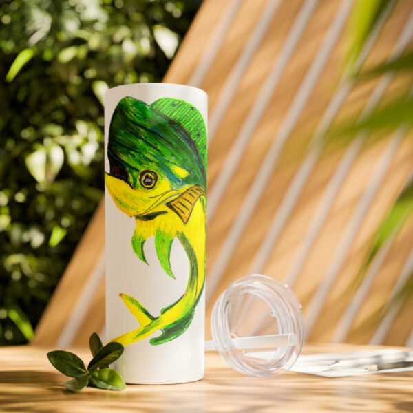 "Dorado Sea Life Series”™ Skinny Tumbler with Straw, 20oz, Tumbler, Cup, Travel Mug, Yellowfin Travel Mug, Dorado Tumbler, Dorado Travel Mug, Mahi Mahi Tumbler, Dolphin Travel Cup, Dorado Spillproof Cup, Mahi Mahi Spill Proof Travel Mug, Dorado Spill Proof Cup - Image 73