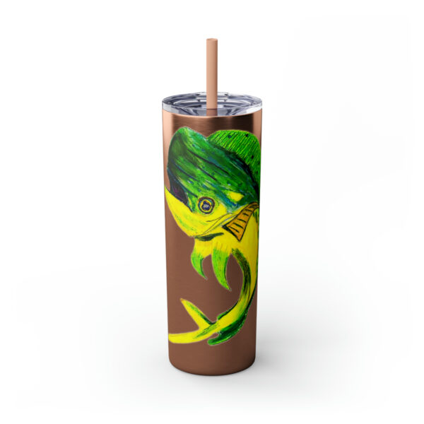 "Dorado Sea Life Series”™ Skinny Tumbler with Straw, 20oz, Tumbler, Cup, Travel Mug, Yellowfin Travel Mug, Dorado Tumbler, Dorado Travel Mug, Mahi Mahi Tumbler, Dolphin Travel Cup, Dorado Spillproof Cup, Mahi Mahi Spill Proof Travel Mug, Dorado Spill Proof Cup - Image 83