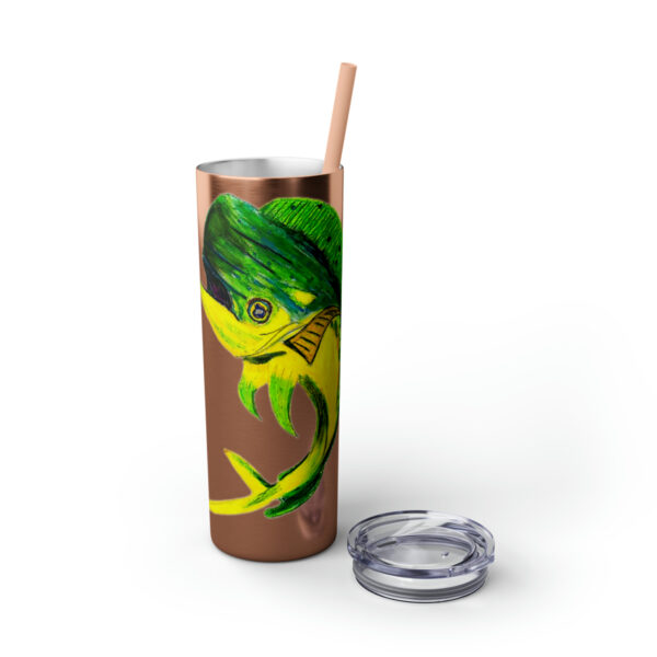 "Dorado Sea Life Series”™ Skinny Tumbler with Straw, 20oz, Tumbler, Cup, Travel Mug, Yellowfin Travel Mug, Dorado Tumbler, Dorado Travel Mug, Mahi Mahi Tumbler, Dolphin Travel Cup, Dorado Spillproof Cup, Mahi Mahi Spill Proof Travel Mug, Dorado Spill Proof Cup - Image 88