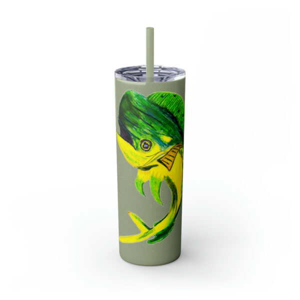 "Dorado Sea Life Series”™ Skinny Tumbler with Straw, 20oz, Tumbler, Cup, Travel Mug, Yellowfin Travel Mug, Dorado Tumbler, Dorado Travel Mug, Mahi Mahi Tumbler, Dolphin Travel Cup, Dorado Spillproof Cup, Mahi Mahi Spill Proof Travel Mug, Dorado Spill Proof Cup - Image 92