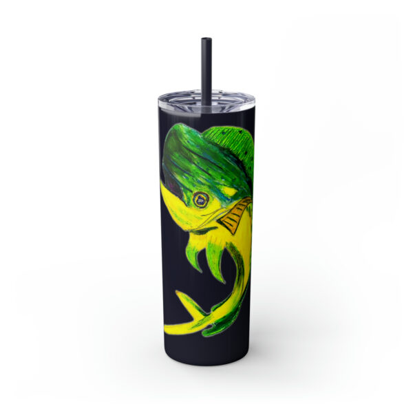 "Dorado Sea Life Series”™ Skinny Tumbler with Straw, 20oz, Tumbler, Cup, Travel Mug, Yellowfin Travel Mug, Dorado Tumbler, Dorado Travel Mug, Mahi Mahi Tumbler, Dolphin Travel Cup, Dorado Spillproof Cup, Mahi Mahi Spill Proof Travel Mug, Dorado Spill Proof Cup - Image 2