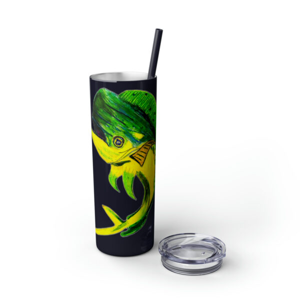 "Dorado Sea Life Series”™ Skinny Tumbler with Straw, 20oz, Tumbler, Cup, Travel Mug, Yellowfin Travel Mug, Dorado Tumbler, Dorado Travel Mug, Mahi Mahi Tumbler, Dolphin Travel Cup, Dorado Spillproof Cup, Mahi Mahi Spill Proof Travel Mug, Dorado Spill Proof Cup - Image 7