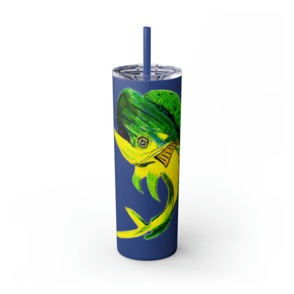 "Dorado Sea Life Series”™ Skinny Tumbler with Straw, 20oz, Tumbler, Cup, Travel Mug, Yellowfin Travel Mug, Dorado Tumbler, Dorado Travel Mug, Mahi Mahi Tumbler, Dolphin Travel Cup, Dorado Spillproof Cup, Mahi Mahi Spill Proof Travel Mug, Dorado Spill Proof Cup - Image 110