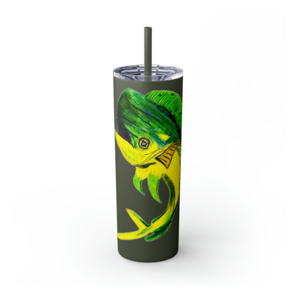 "Dorado Sea Life Series”™ Skinny Tumbler with Straw, 20oz, Tumbler, Cup, Travel Mug, Yellowfin Travel Mug, Dorado Tumbler, Dorado Travel Mug, Mahi Mahi Tumbler, Dolphin Travel Cup, Dorado Spillproof Cup, Mahi Mahi Spill Proof Travel Mug, Dorado Spill Proof Cup - Image 119