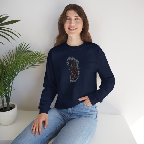 " Electric Seahorse Sea Life Series"™ R G Concepts Unisex Heavy Blend™ Crewneck Sweatshirt. Seahorse Sweatshirt, Beach Sweatshirt, Women's Sweatshirt, Grandmother's sweatshirt, Mother's gift, Grandmother's gift, Pretty Sweatshirt, beach Sweatshirt, Ocean Sweatshirt, Ladies sweatshirt, colorful sweatshirt, I Love Seahorses, Seahorse Girl, Seahorse cowgirl - Image 45