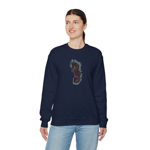 " Electric Seahorse Sea Life Series"™ R G Concepts Unisex Heavy Blend™ Crewneck Sweatshirt. Seahorse Sweatshirt, Beach Sweatshirt, Women's Sweatshirt, Grandmother's sweatshirt, Mother's gift, Grandmother's gift, Pretty Sweatshirt, beach Sweatshirt, Ocean Sweatshirt, Ladies sweatshirt, colorful sweatshirt, I Love Seahorses, Seahorse Girl, Seahorse cowgirl - Image 53