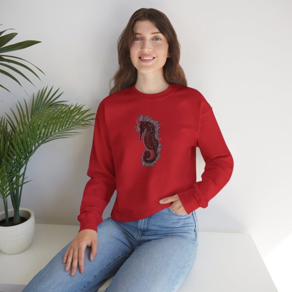 " Electric Seahorse Sea Life Series"™ R G Concepts Unisex Heavy Blend™ Crewneck Sweatshirt. Seahorse Sweatshirt, Beach Sweatshirt, Women's Sweatshirt, Grandmother's sweatshirt, Mother's gift, Grandmother's gift, Pretty Sweatshirt, beach Sweatshirt, Ocean Sweatshirt, Ladies sweatshirt, colorful sweatshirt, I Love Seahorses, Seahorse Girl, Seahorse cowgirl - Image 56